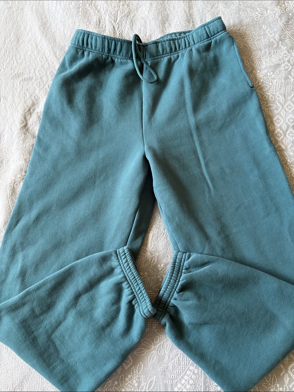 TNA Teal Blue Fleece Track Pants